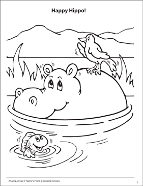 Hippos rhinos printable worksheets activities lesson plans for kids