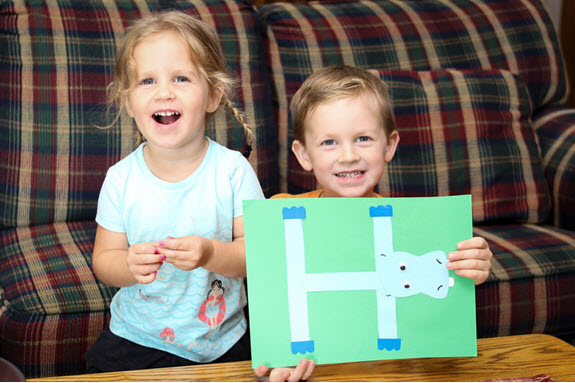 Printable letter h craft