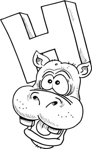 Letter h is for hippopotamus coloring page free printable coloring pag alphabet colorâ alphabet coloring pag abc coloring pag prchool coloring pag