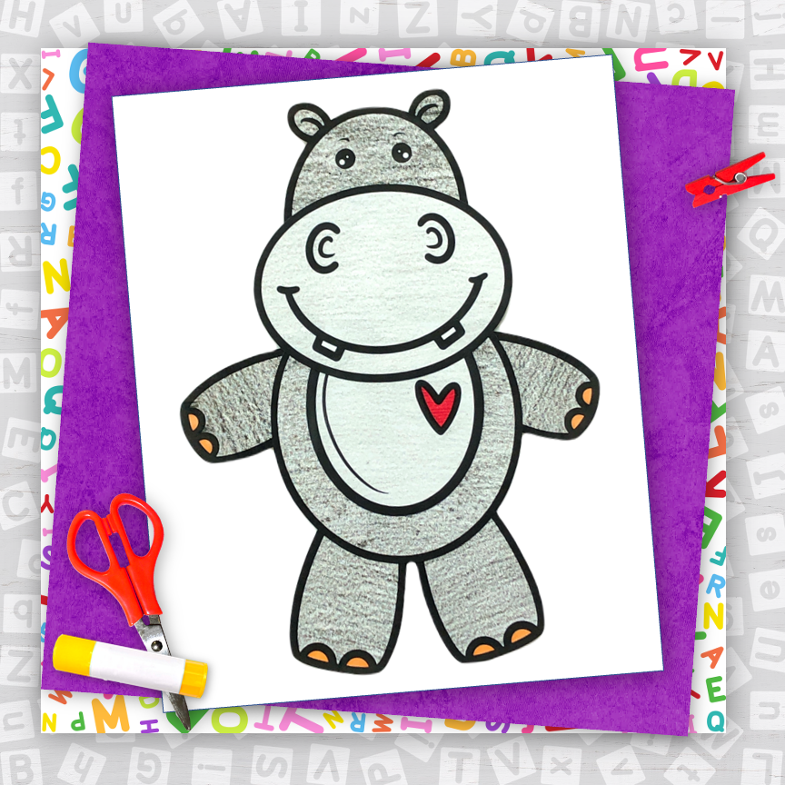 Hippo craft zoo animal craft made by teachers