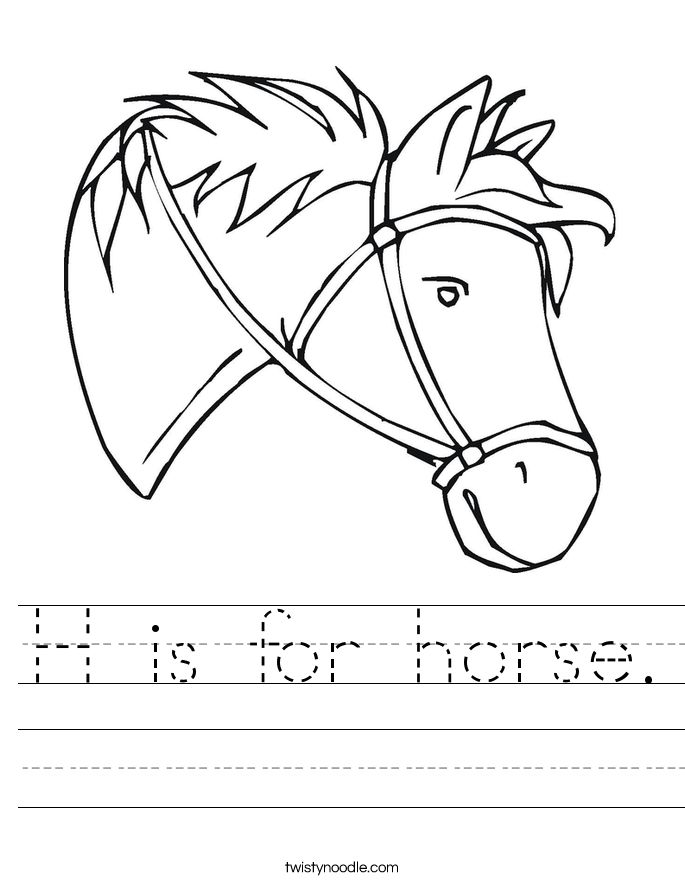 H is for horse worksheet kids worksheets preschool english lessons for kids letter h crafts