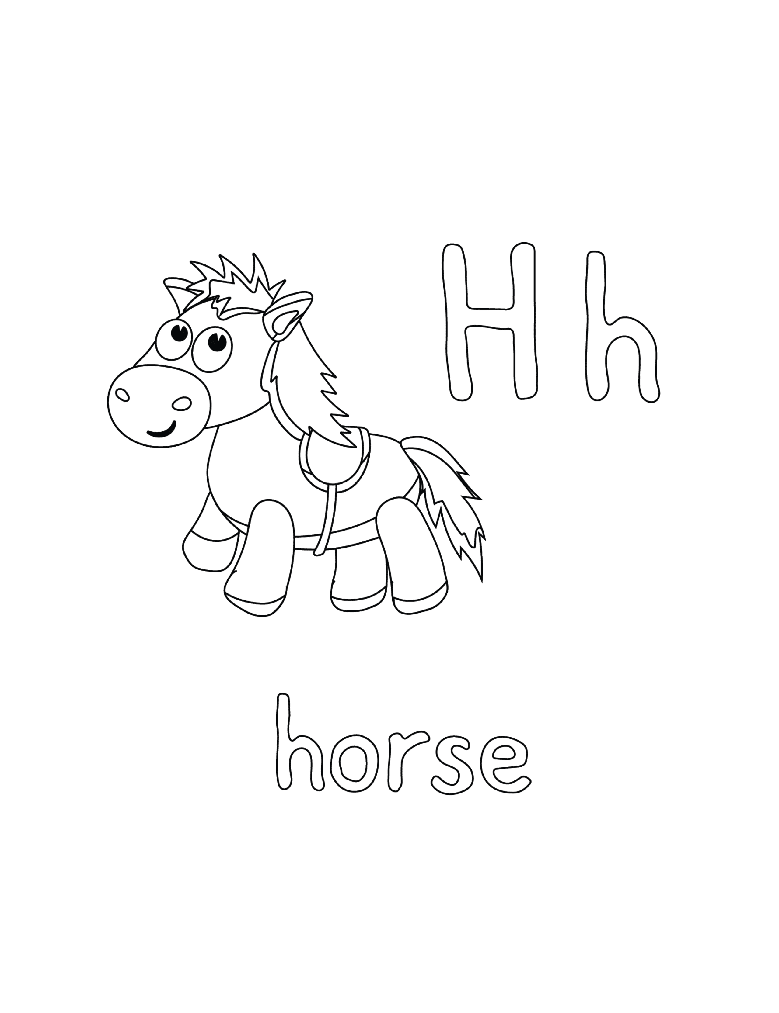Free letter h worksheets for kids