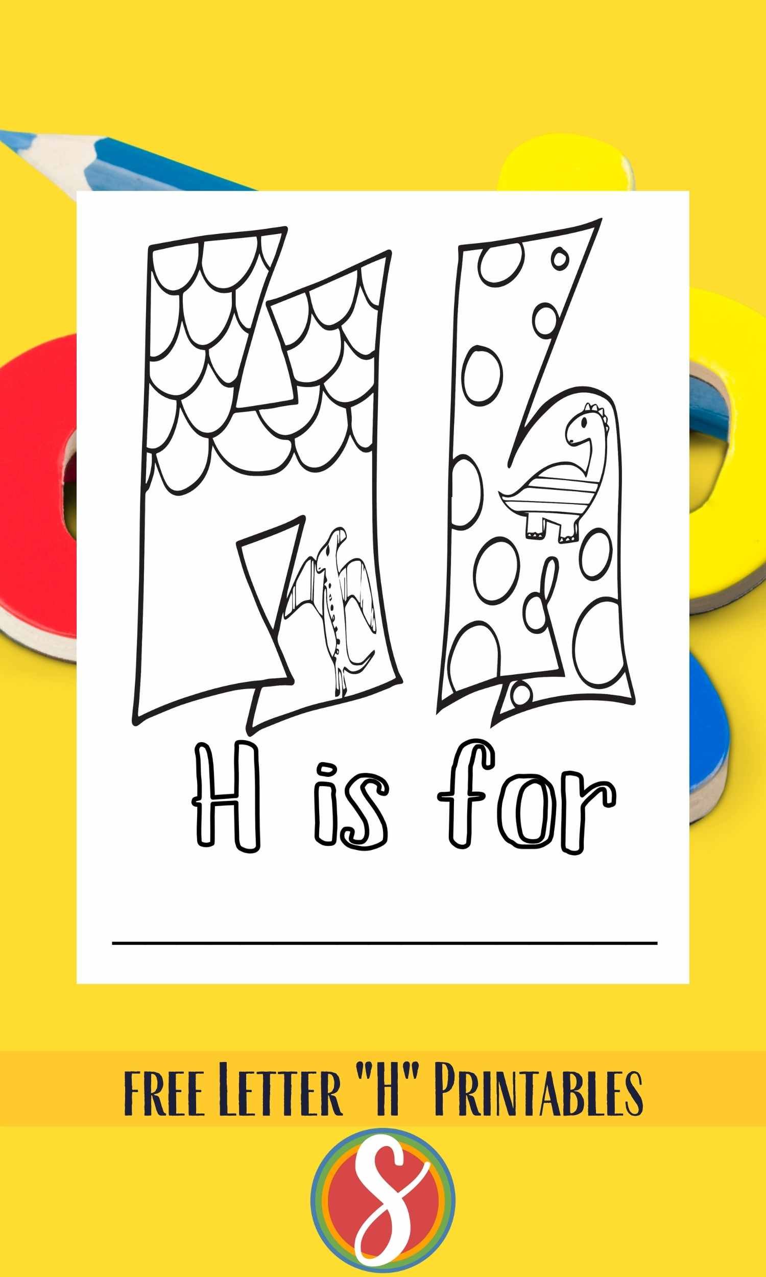 Free h coloring pages â stevie doodles