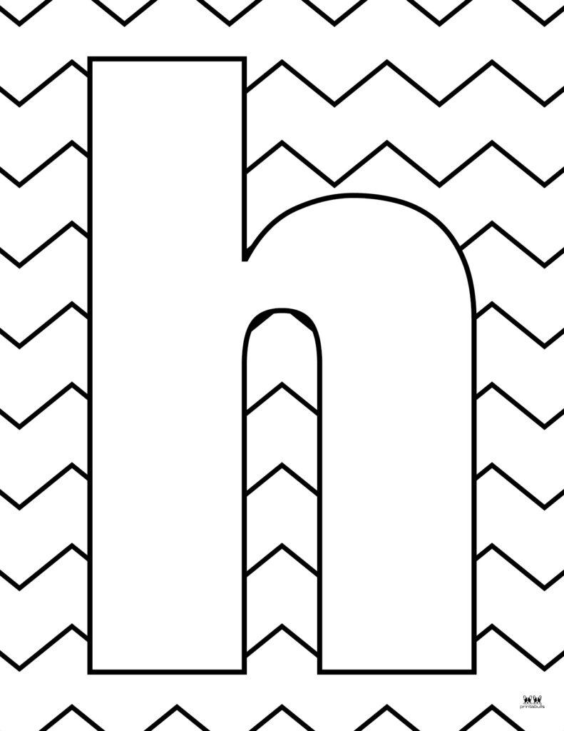 Letter h coloring pages