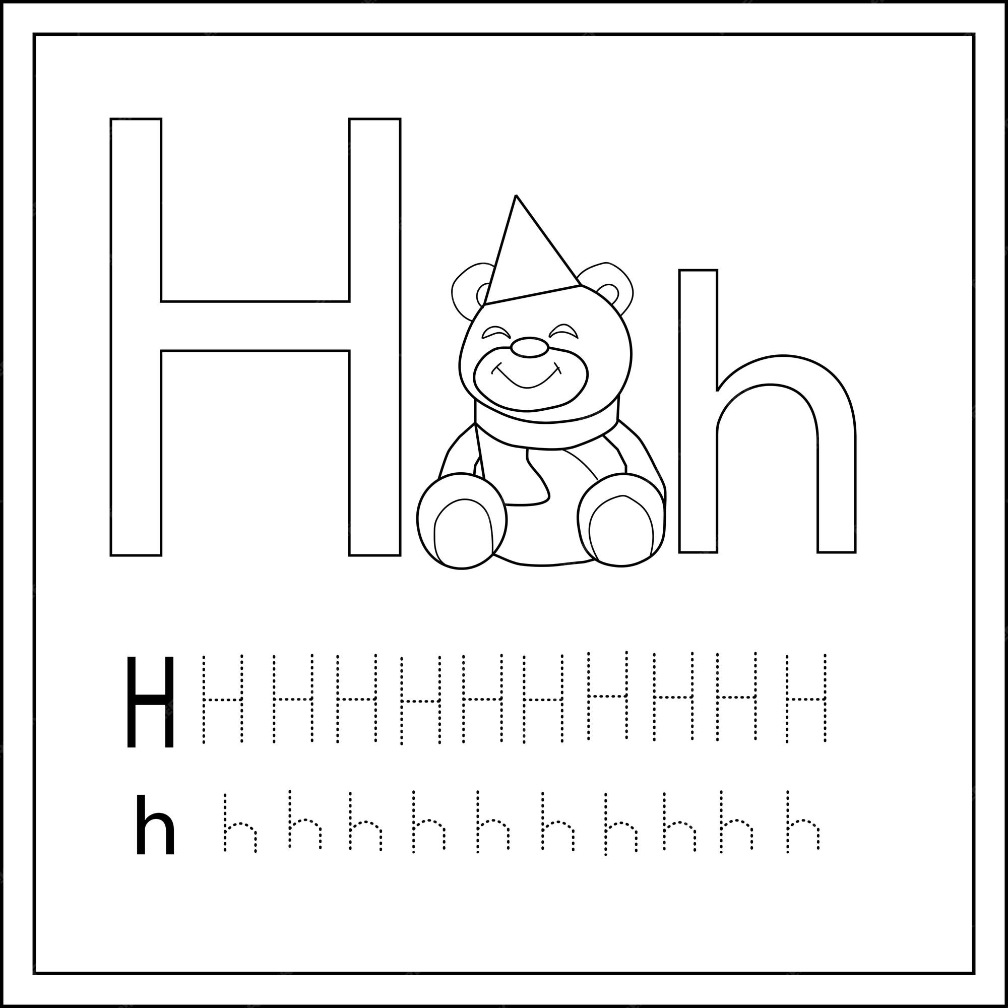 Premium vector alphabet trace letter a to z preschool worksheet coloring pages