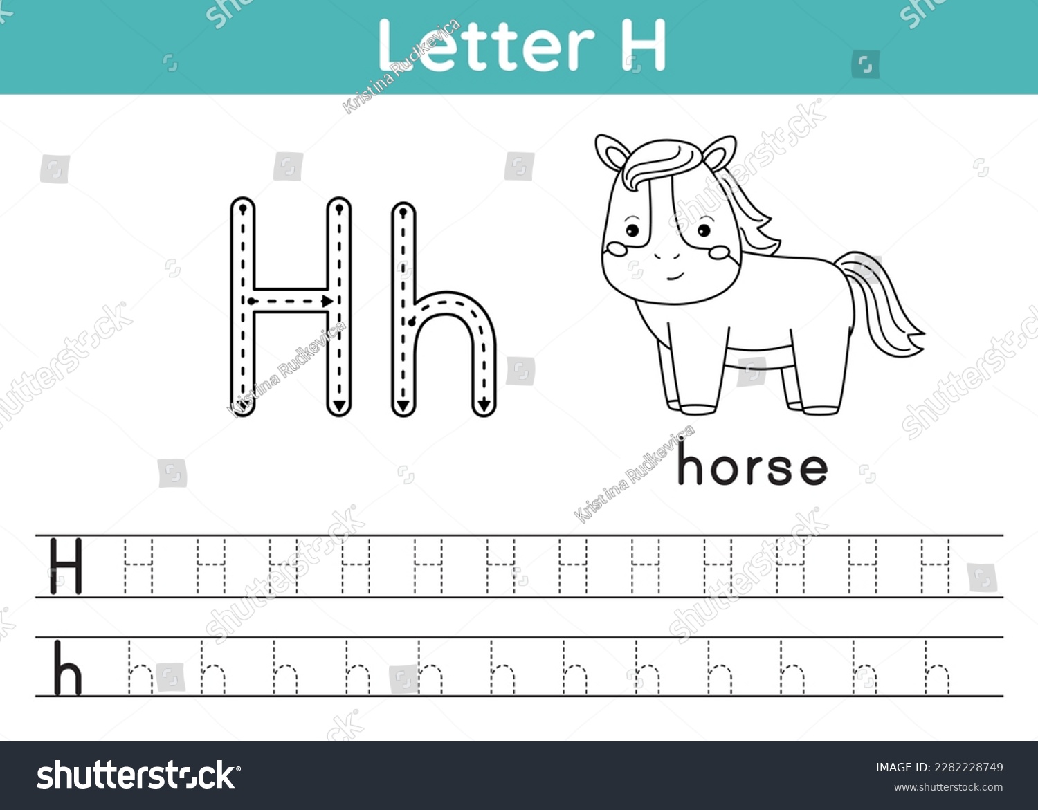 Horse h letter photos and images