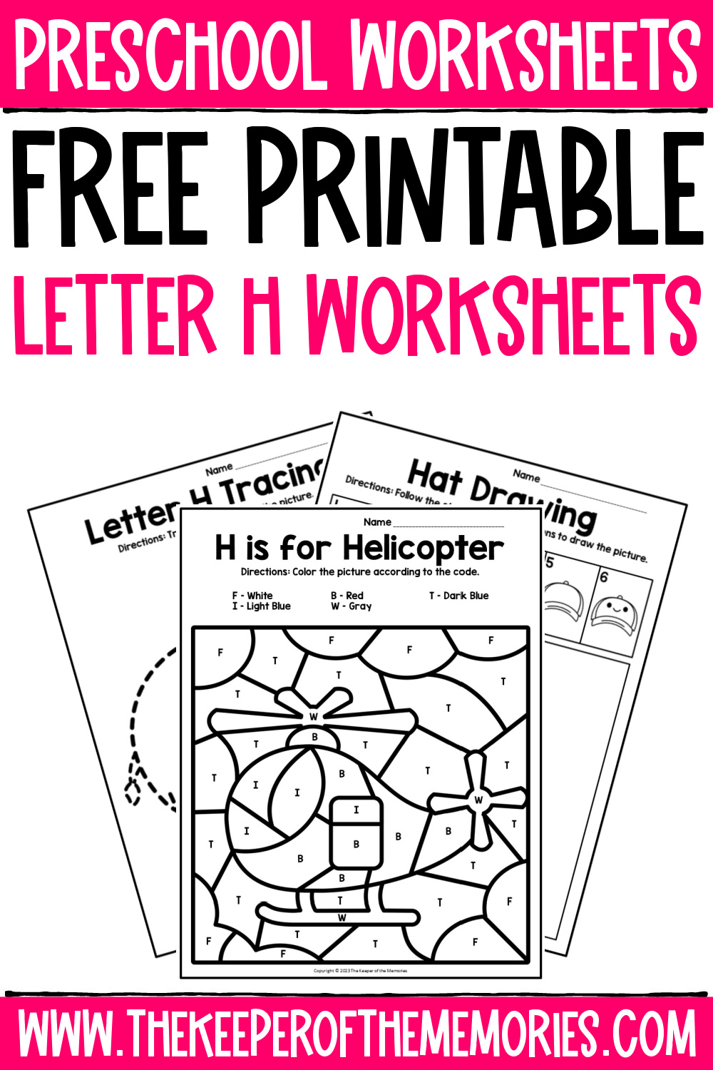 Free printable letter h worksheets