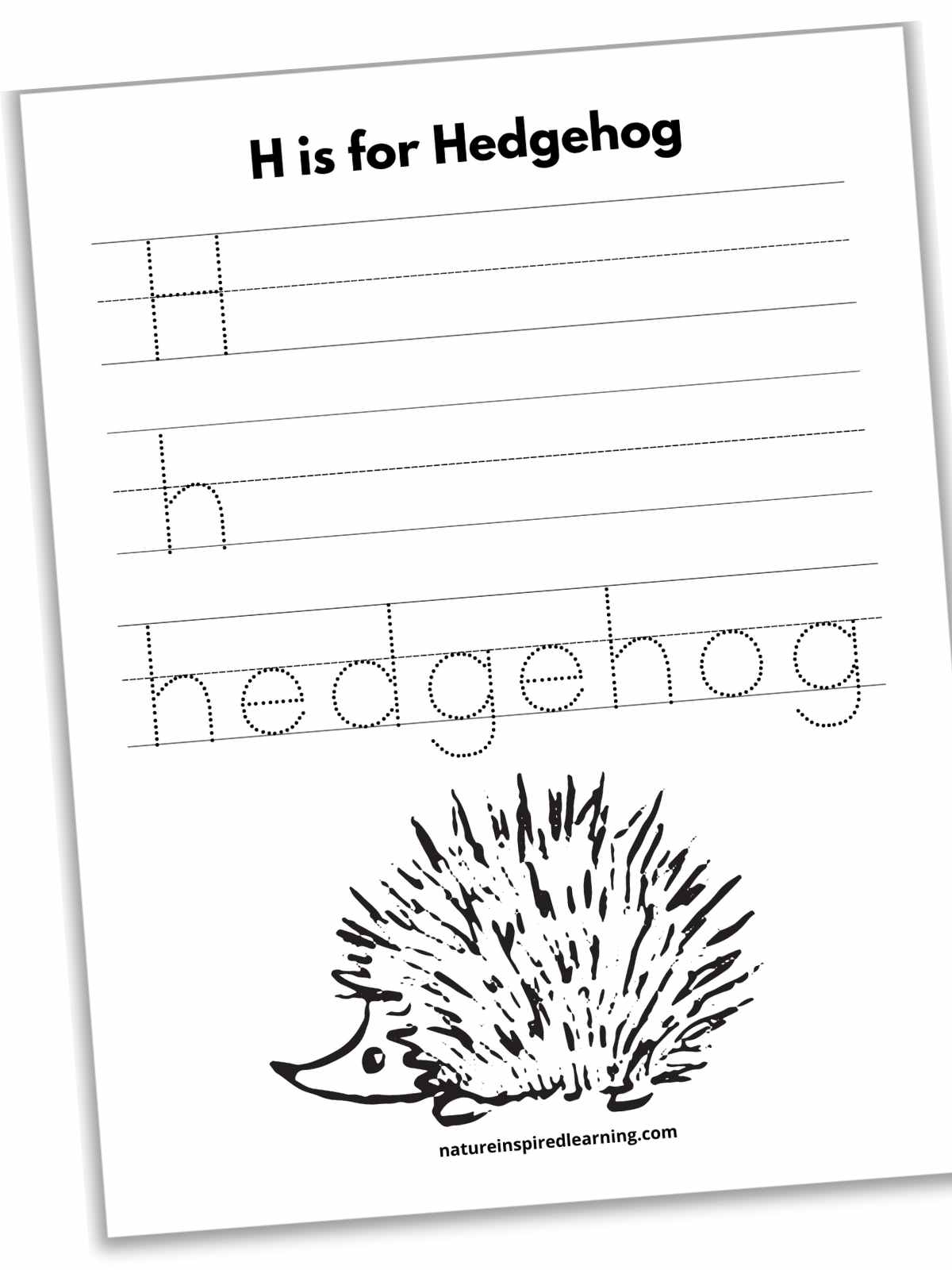 Free letter h tracing worksheets