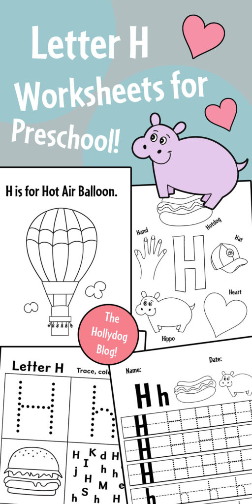 Free letter h worksheets for preschool â the hollydog blog