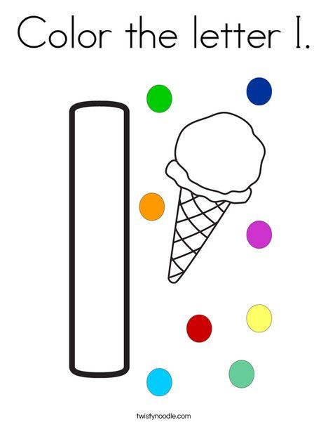 Color the letter i coloring page lettering coloring pages letter i