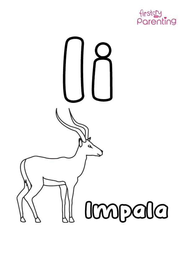Easy printable letter i coloring pages for kids
