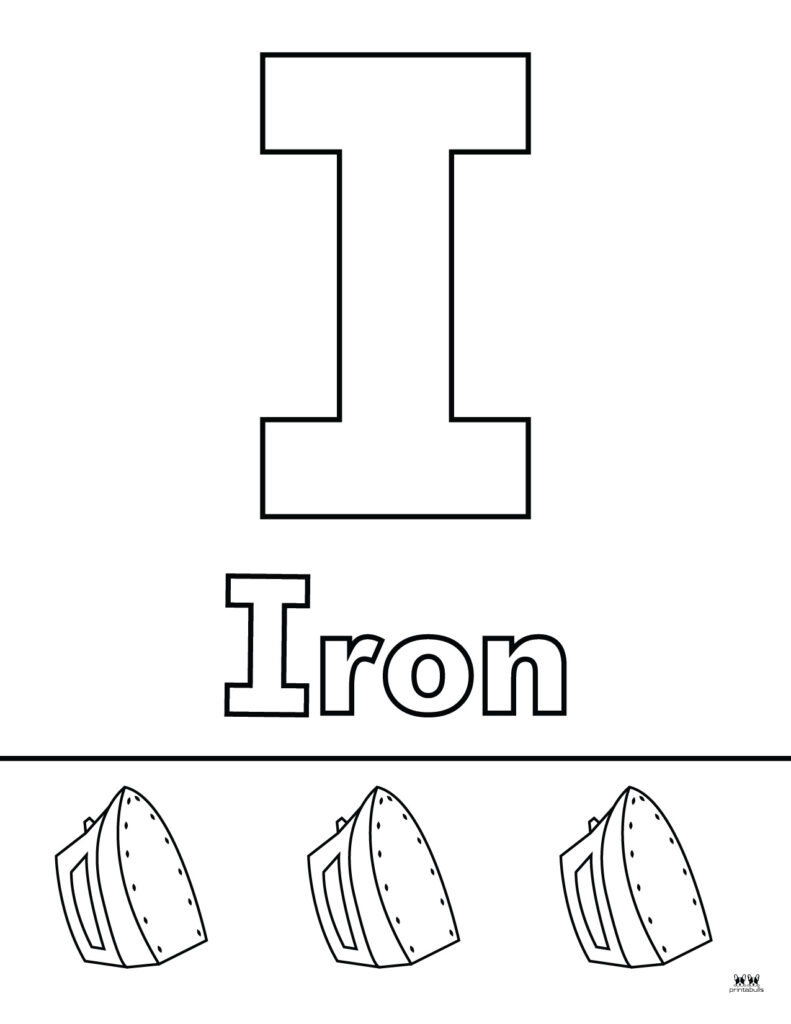 Letter i coloring pages