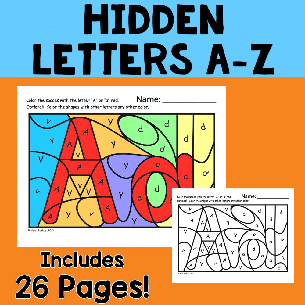 Hidden alphabet worksheets