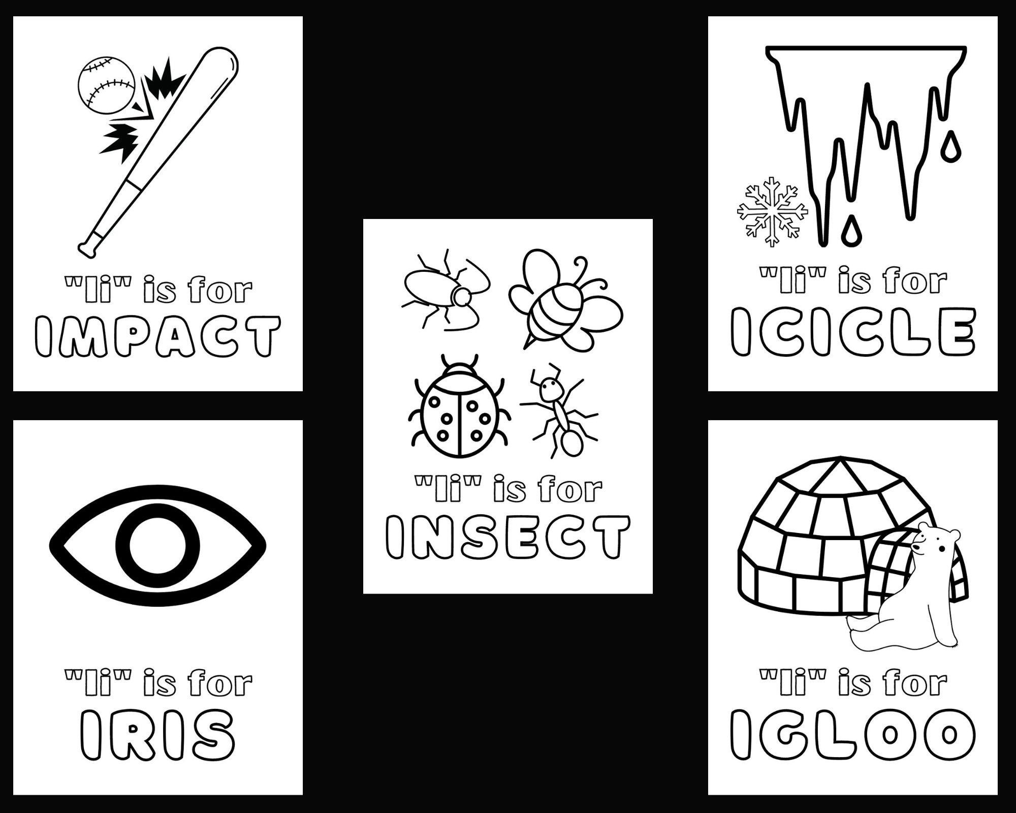 Inspiring letter i coloring pages printable pdf