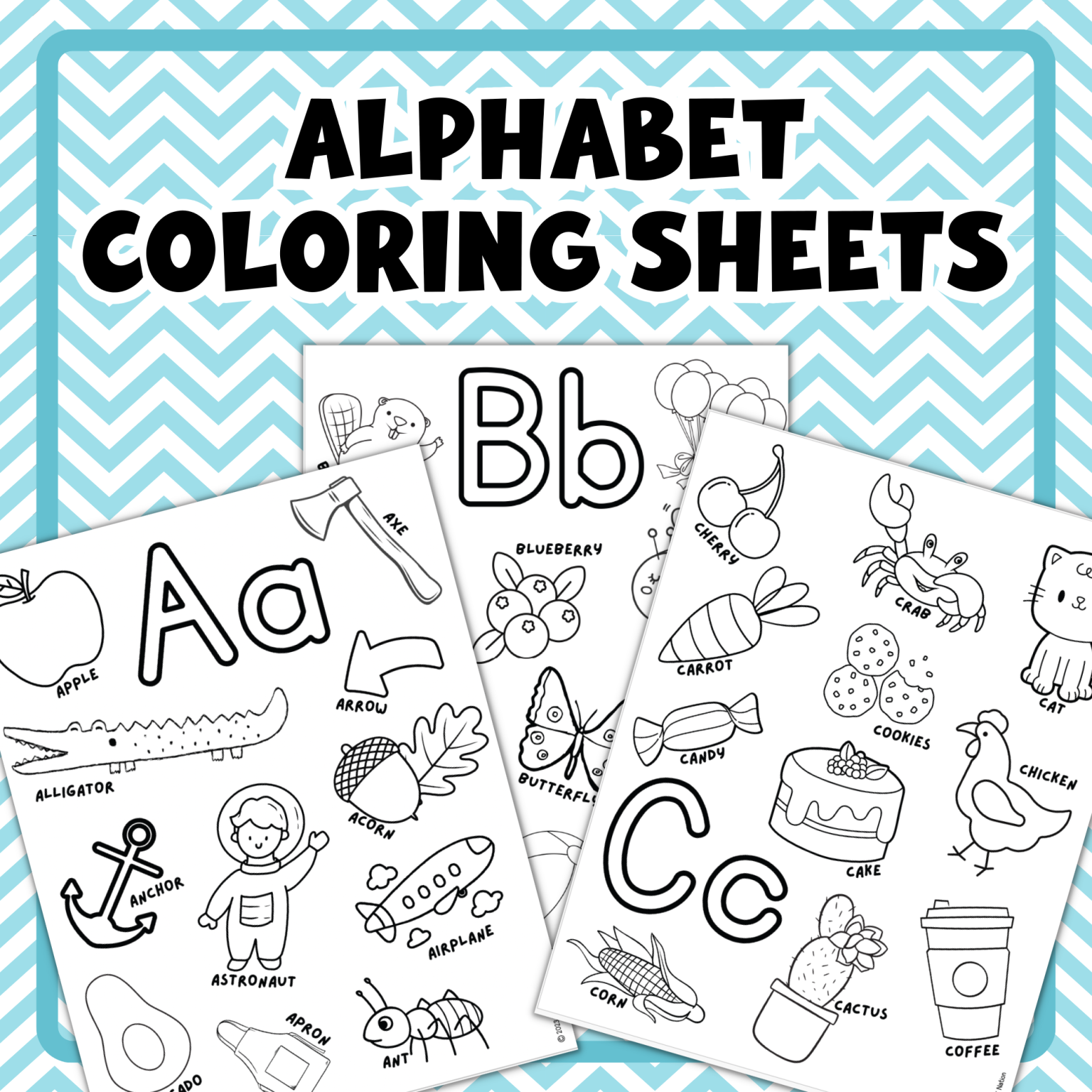 No prep alphabet coloring sheets beginning letter sounds prek and kinder made by teachers
