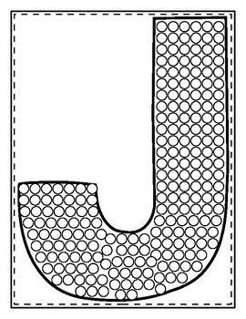 Letter j alphabet dot painting activities painting activities j dot letter j