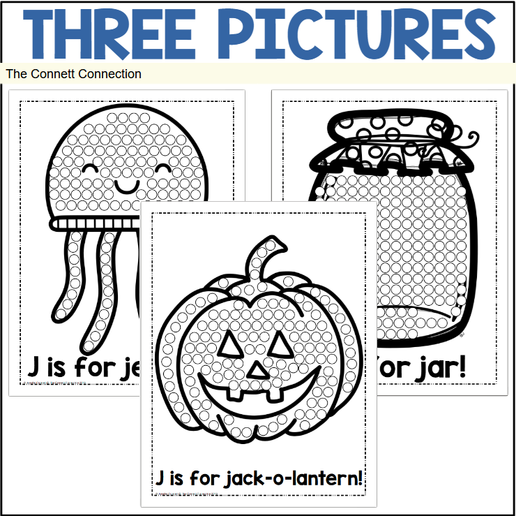 Letter j dot painting activity made by teachers