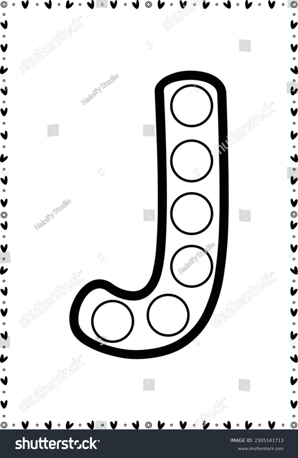 J kindergarten alphabet coloring letter coloring stock vector royalty free