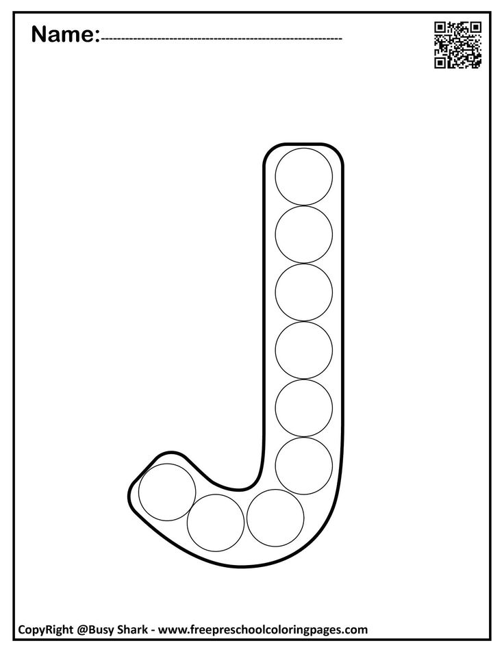 Set of letter j free dot markers coloring pages letter j dot markers letter j crafts