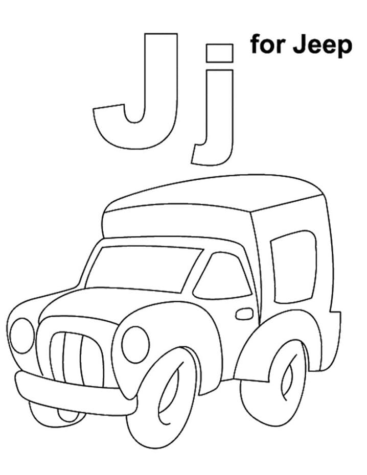 Letter j coloring pages