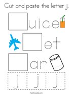 Letter j coloring pages