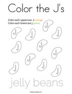Letter j coloring pages