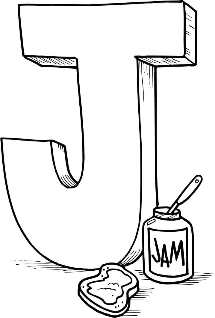 Letter j coloring pages