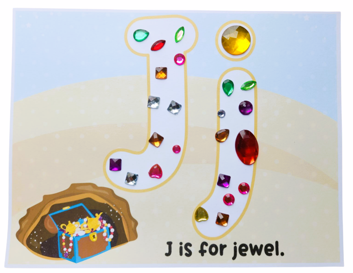 J is for jewels craft coloring page