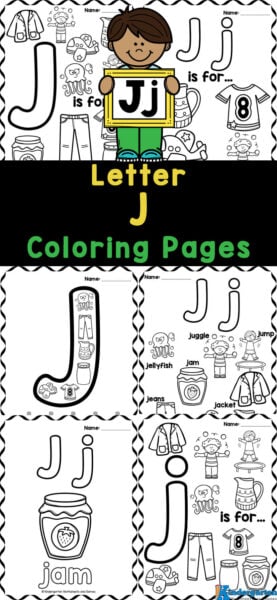 Free printable letter j coloring pages for pre