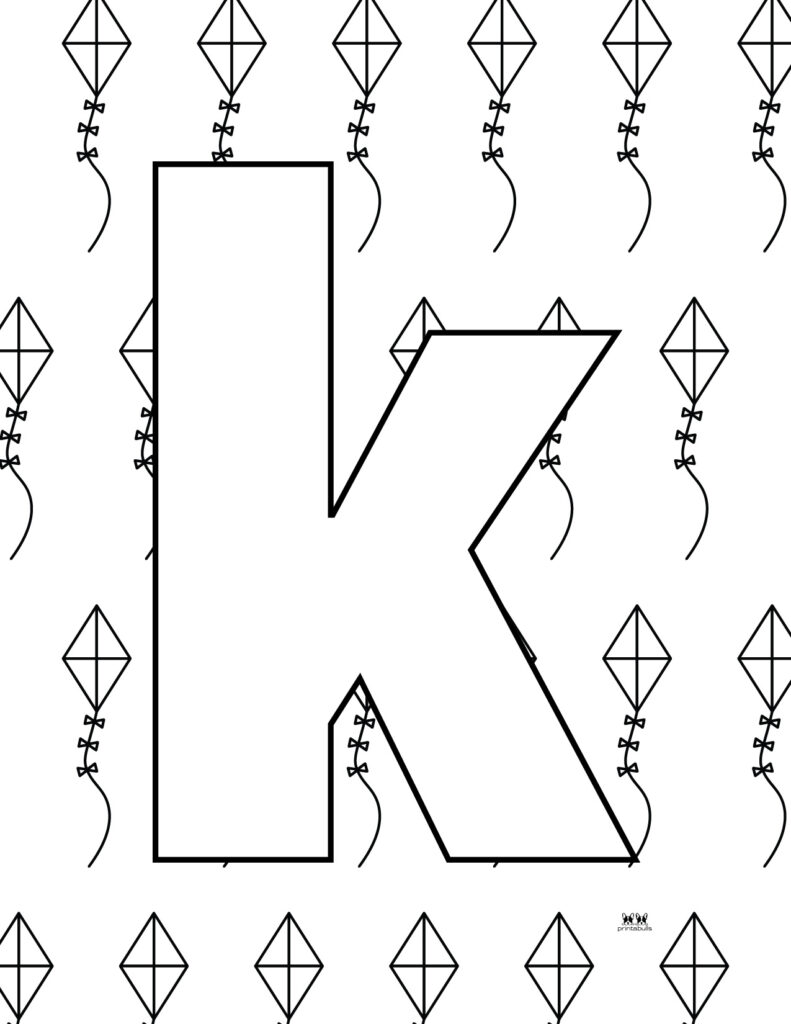 Letter k coloring pages
