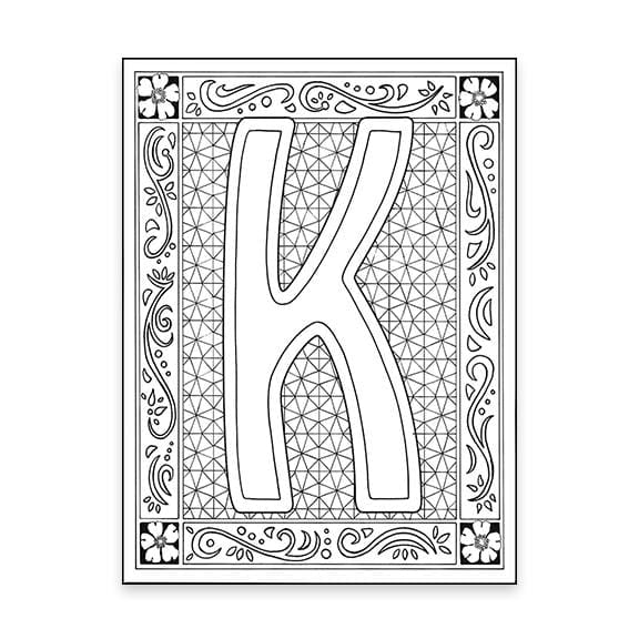 Monogram coloring pages from personal