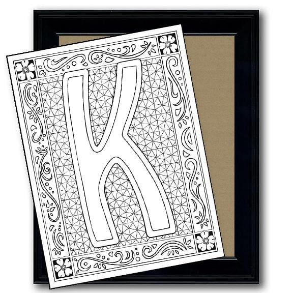 Monogram coloring pages from personal