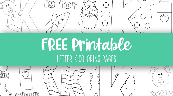 Letter k coloring pages