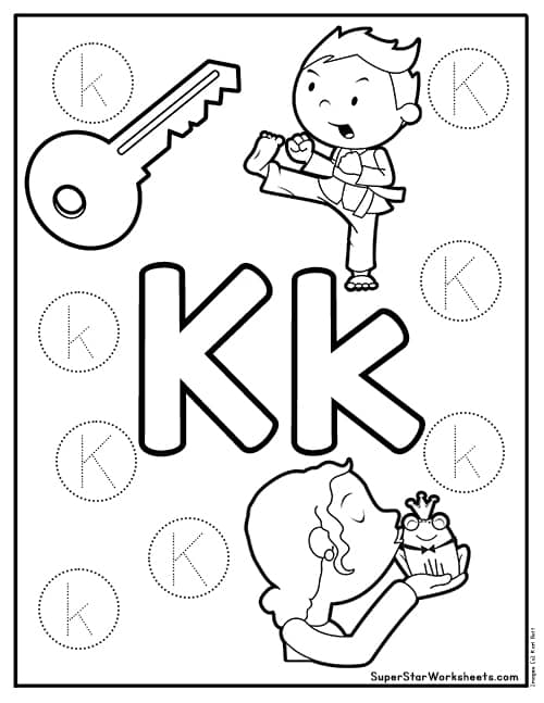 Letter k worksheets