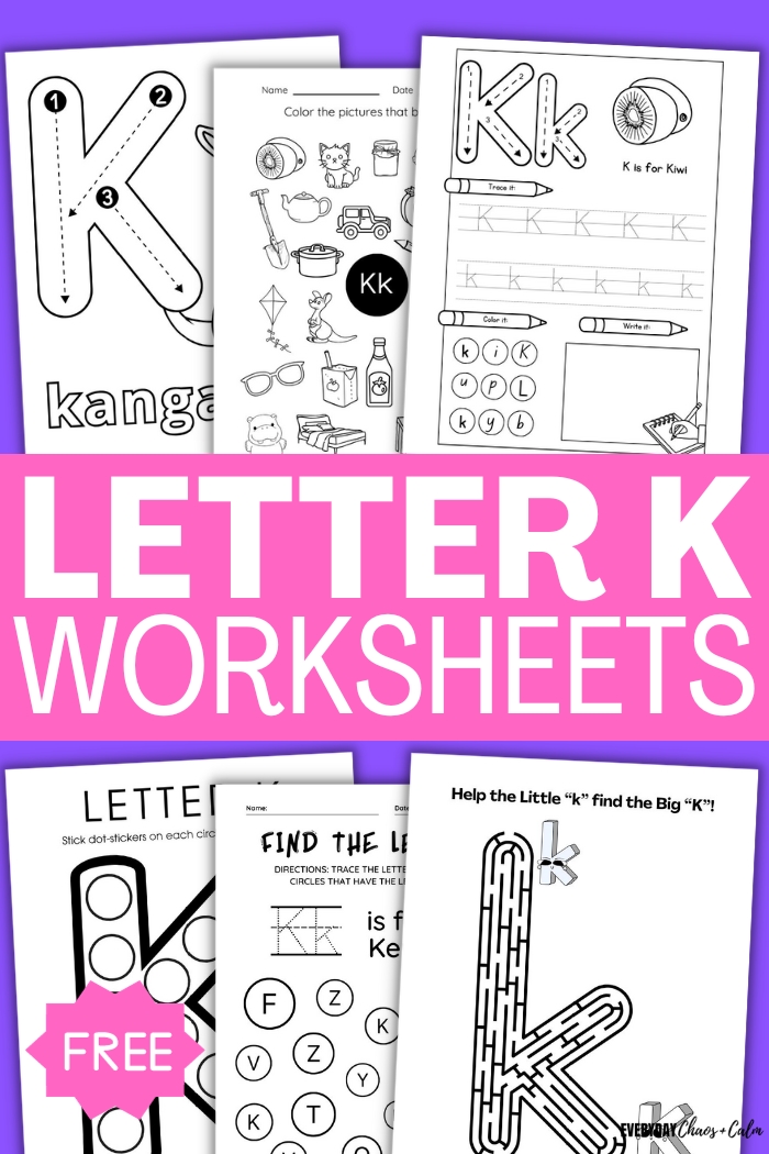 Free printable letter k worksheets