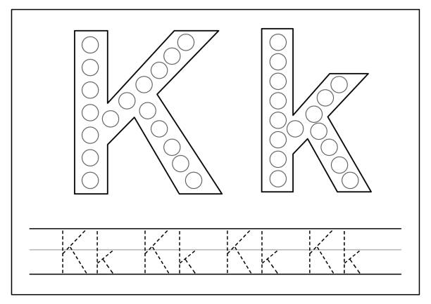 Many words begin with letter k stock illustrations royalty