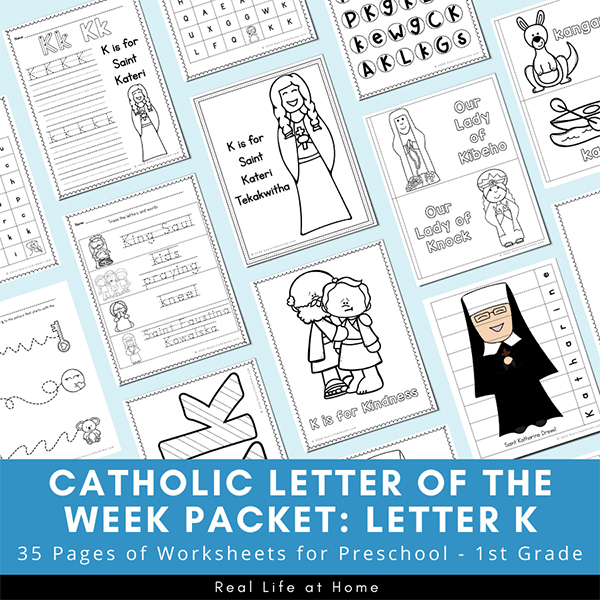 Letter k â catholic letter of the week worksheets and coloring pages