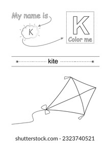 Letter k coloring page images stock photos d objects vectors