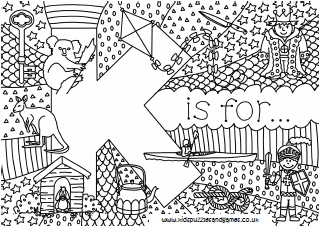 Letter k louring sheets