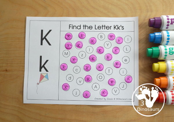 Free romping roaring k pack letter k is for kite dinosaurs