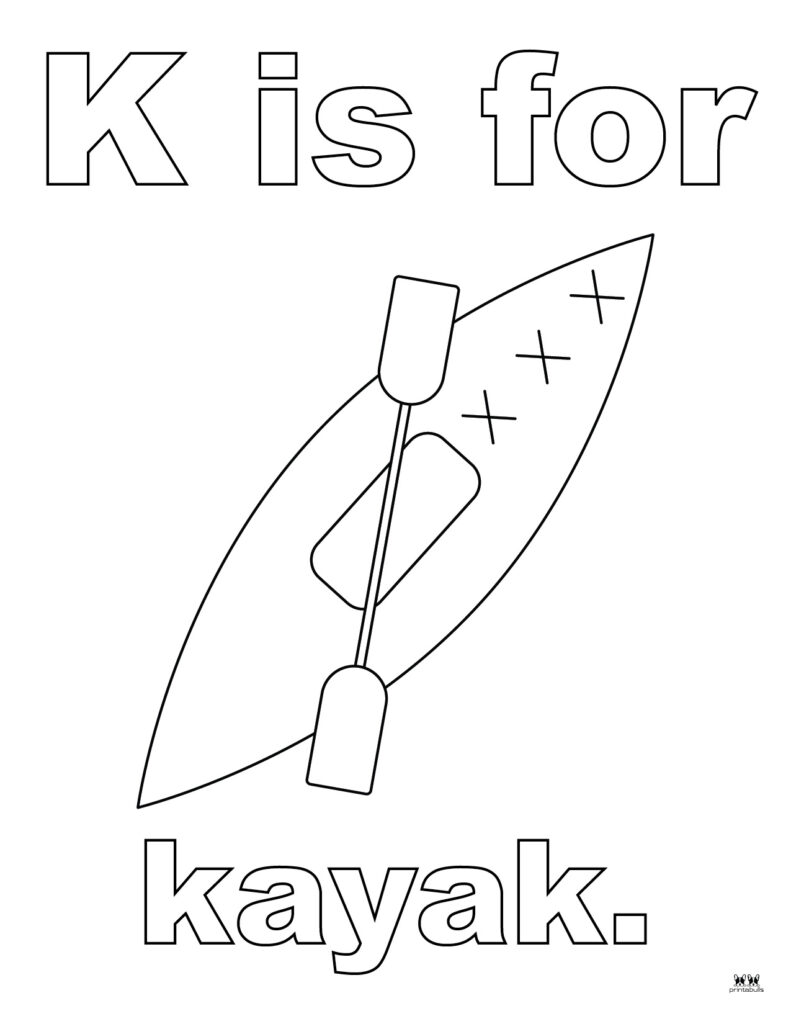 Letter k coloring pages