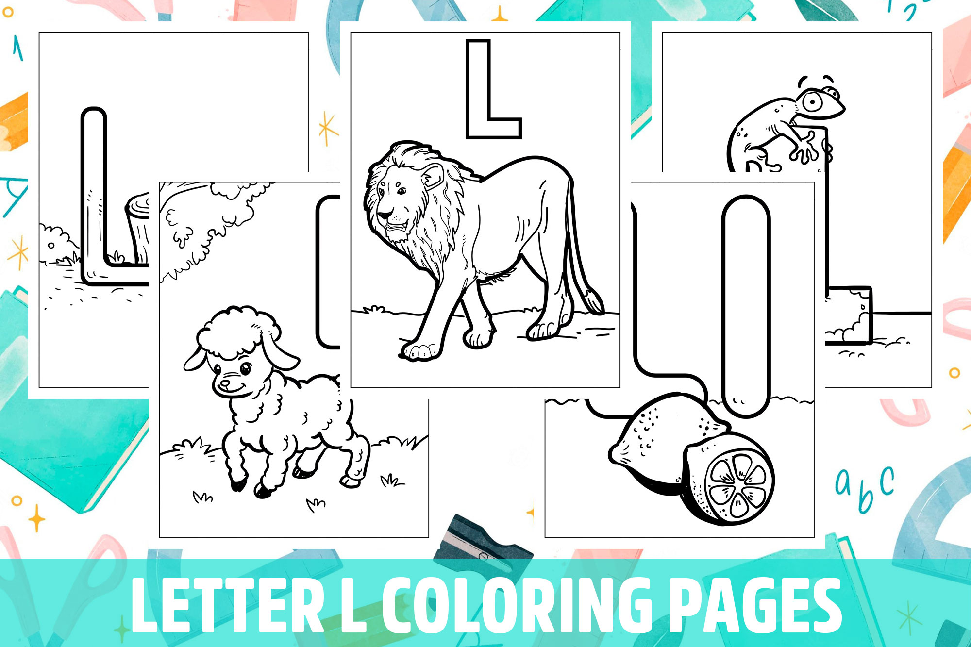 Letter l coloring pages for kids girls boys teens birthday school activity made by teachers
