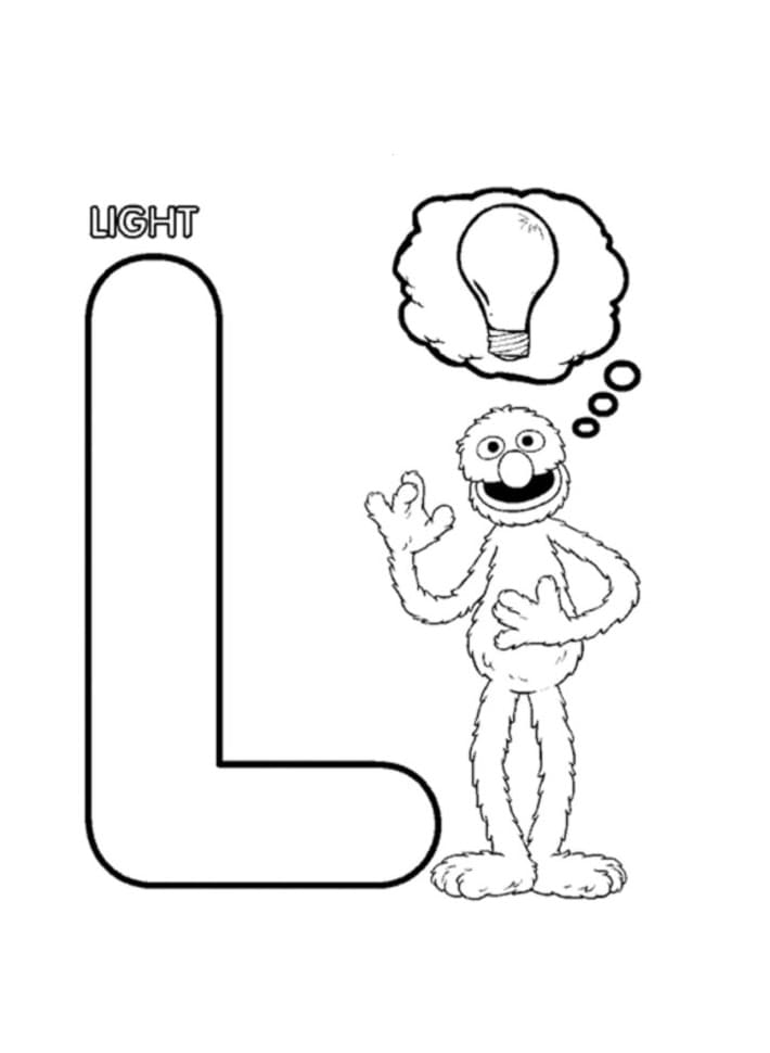 Letter l coloring pages