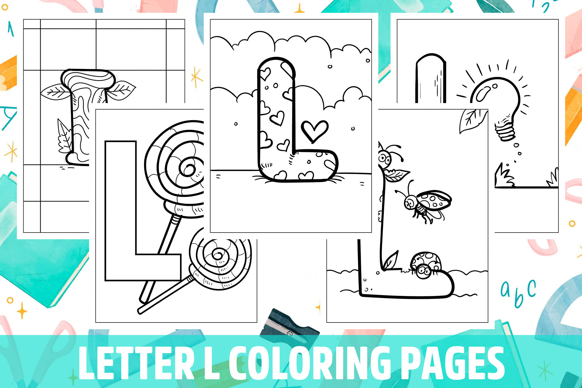 Letter l coloring pages for kids girls boys teens birthday school activity made by teachers