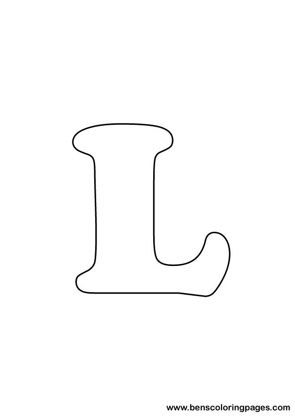 Free letter l coloring page