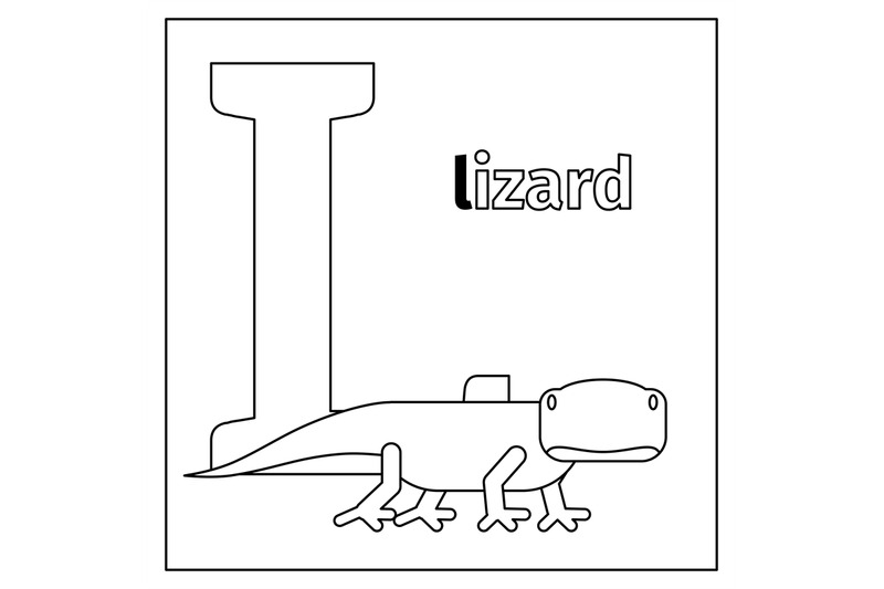 Lizard letter l coloring page by smartstartstocker