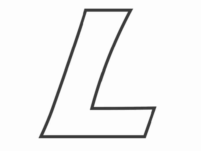 Printable bubble letter l