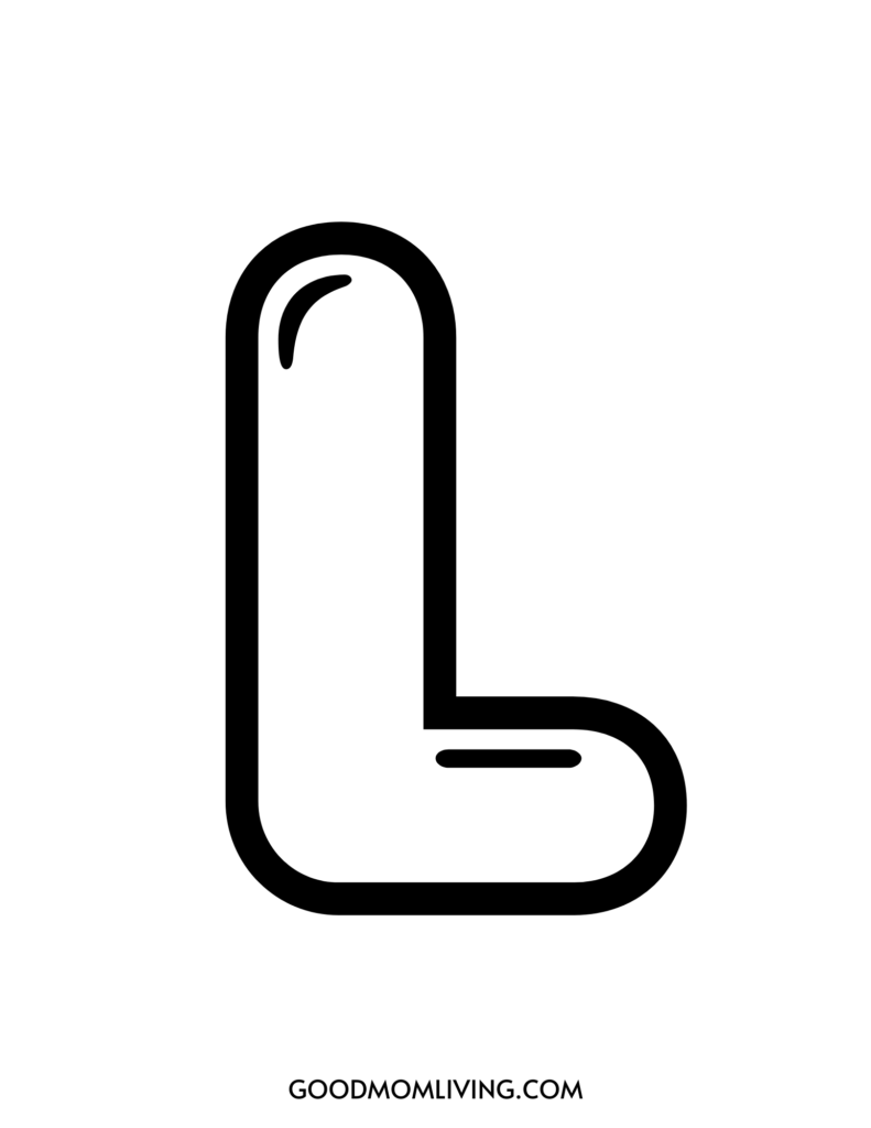 Bubble letter l free printables and how to draw