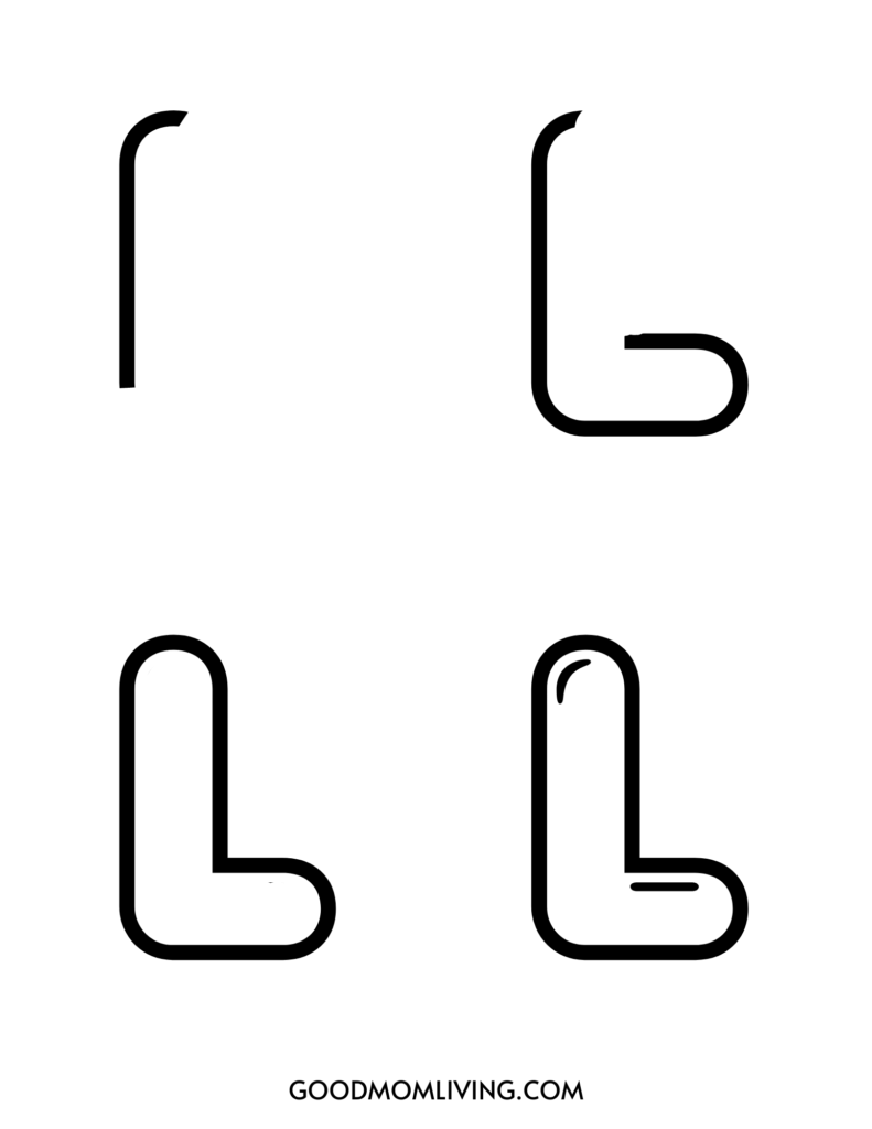 Bubble letter l free printables and how to draw