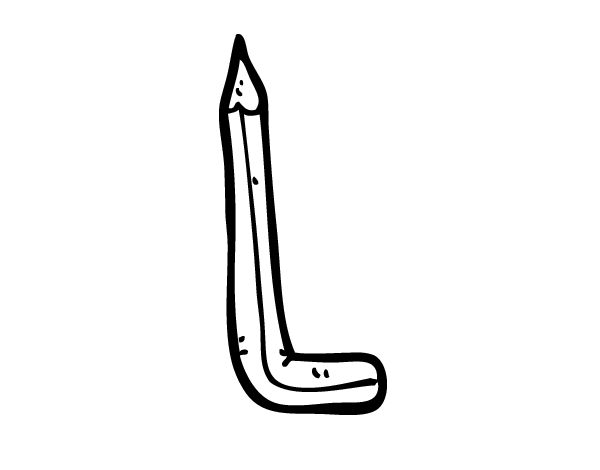 L minuscule coloring page